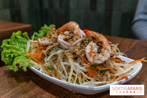 Mây Hồng, le restaurant vietnamien du 111 avenue d'Ivry Paris 13e -  salade de papaye