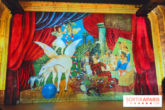 Picasso à l'Atelier des Lumières - Rideau de scène du ballet "Parade", 1917, © Succession Picasso 2024