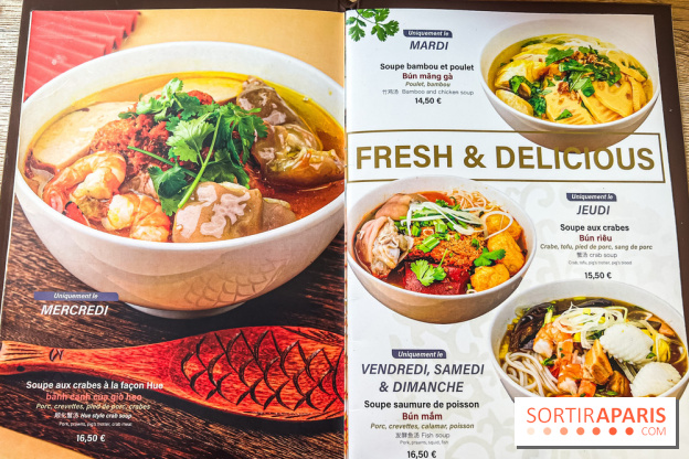 Ngoc Xuyen Saigon, le restaurant vietnamien du 13e aux bons pho et soupes de nouilles - menu 