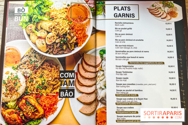 Ngoc Xuyen Saigon, le restaurant vietnamien du 13e aux bons pho et soupes de nouilles - menu 