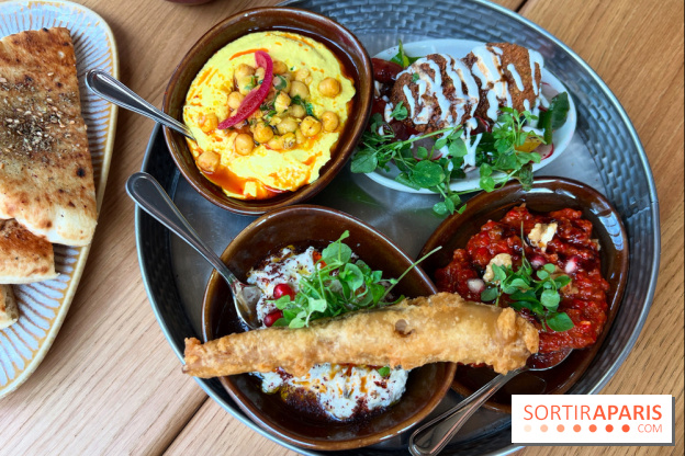 Amanie - Houmous, caviar d'aubergines, pain pita