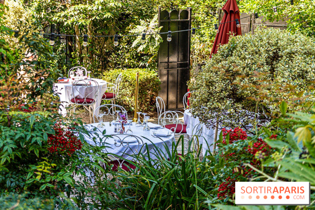 Terrasse de l'Hôtel Particulier, le jardin verdoyant au cœur de Montmartre - photo - A7C06409