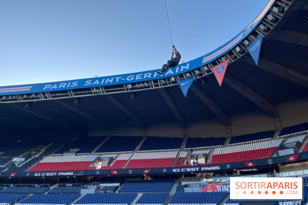 Tyrolienne au Parc des Princes