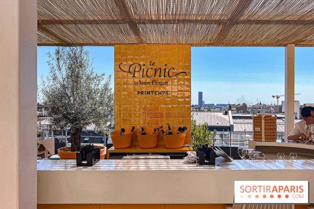 La terrasse estivale du Printemps Haussmann 2025 avec vue sur Paris et la Tour Eiffel  - image00002