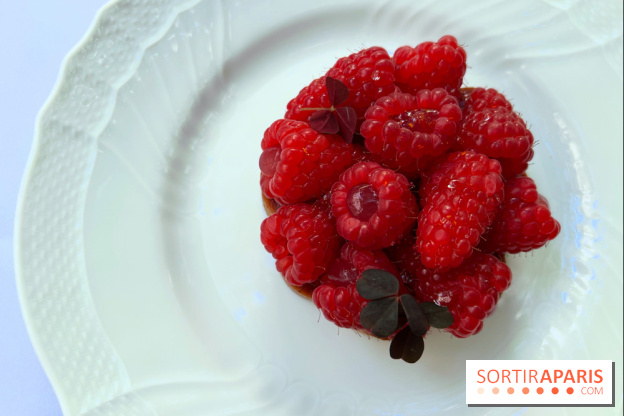 Patio terrasse La Réserve Paris - Tartelette framboises