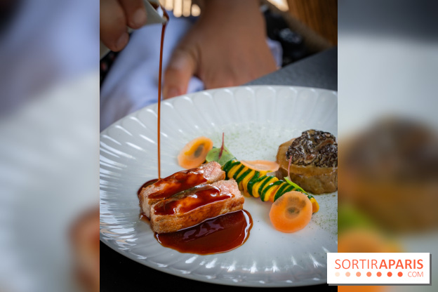 Restaurant Papylless à Bois-le-Roi - les photos - Veau du Cantal de Didier Puech En trois services, légumes de la ferme des Gogottes