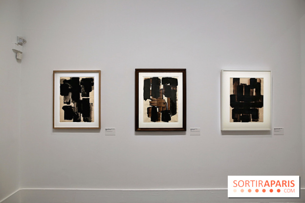 Pierre Soulages : nos photos de son exposition et de ses peintures sur papier à voir au Musée du Luxembourg 