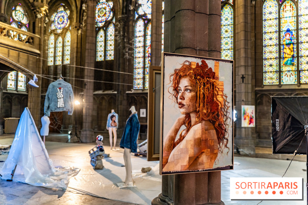 Exposition street-art et mode gratuit dans une chapelle à Paris : à la Croisée des Arts - photos - A7C09039