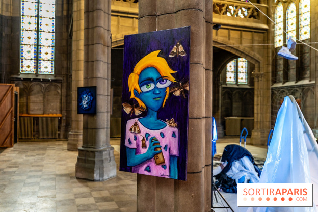 Exposition street-art et mode gratuit dans une chapelle à Paris : à la Croisée des Arts - photos - A7C08987