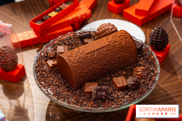 Bûche de Noël et créations de fête de Chapon 2025 - A7C07442