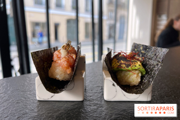 Nobisan - Temaki avocat flambé, temaki saumon flambé