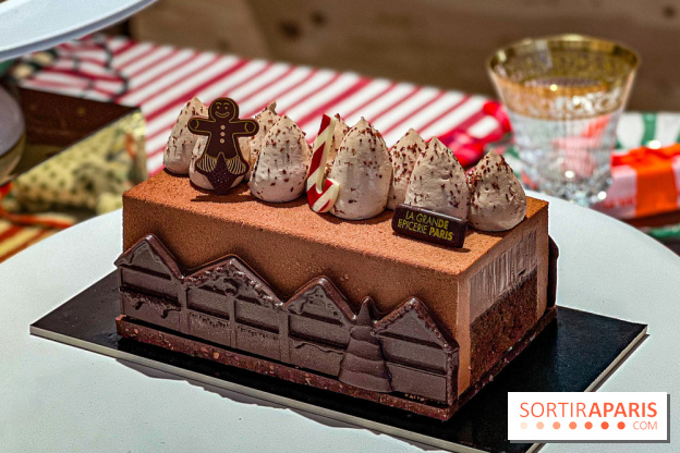 Bûches de Noël 2025 de La Grande Epicerie de Paris : trois gâteaux dans l'esprit des marchés de Noël