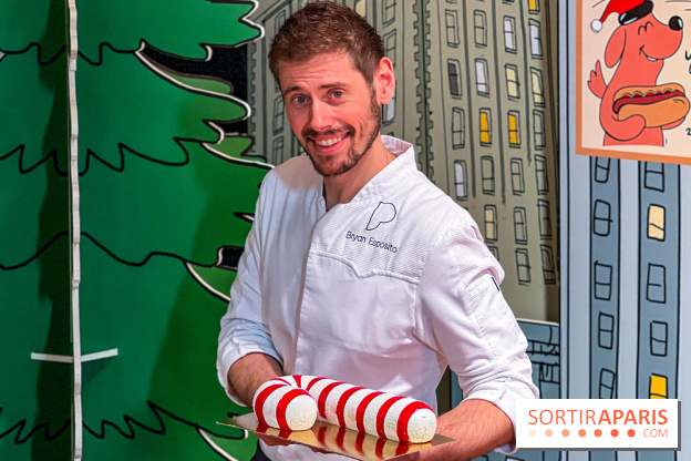 Candy Cake, la Bûche de Noël 2025 du Printemps Haussmann par Bryan Esposito, clin d'œil à New-York