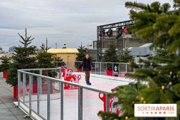 Noël 2025 aux Galeries Lafayette Haussmann : une patinoire éphémère sur les toits de Paris