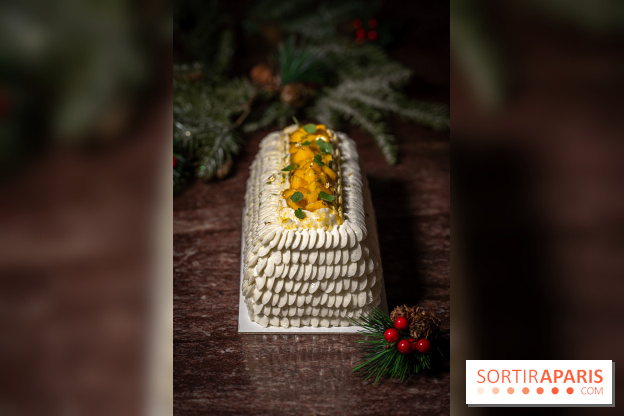 Bûche de Noël Paris-Brest pistache et tropicale de Nour Kandler - Lalla Coffee - A7C02393