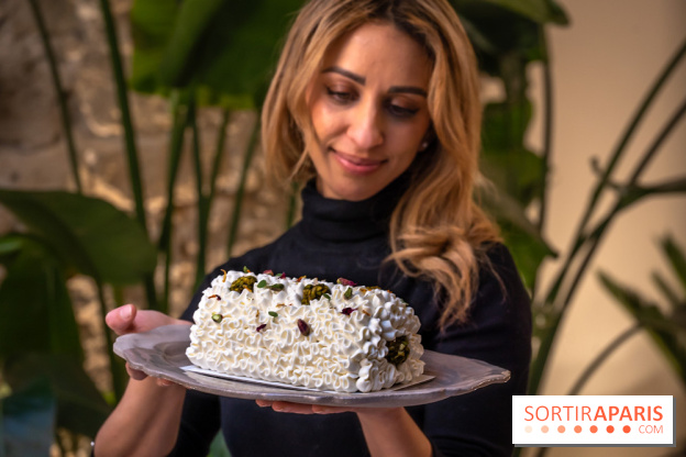 Bûche de Noël Paris-Brest pistache et tropicale de Nour Kandler - Lalla Coffee - A7C02400