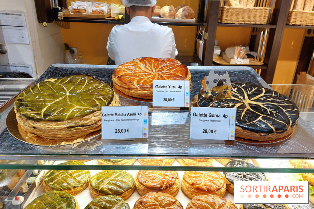 Aki Boulangerie : nos photos de sa galette des rois au sésame noir - Galette Aki Boulangerie 5