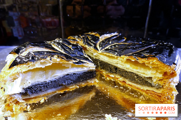 Aki Boulangerie : nos photos de sa galette des rois au sésame noir - Galette Aki Boulangerie 6