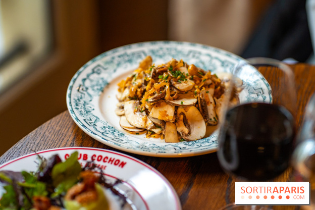 Club Cochon l'Auberge, le bistrot français Paris 9e - salade de champignons