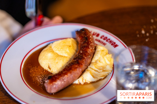 Club Cochon l'Auberge, le bistrot français Paris 9e - saucisse purée
