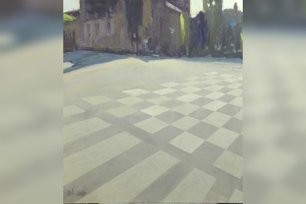 Souffle de fer - Утро в латинском  квартале 2017. 122 х 110 акр