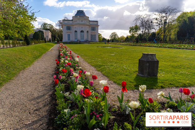 Le Parc de Bagatelle au printemps, cerisier, tulipes et jonquilles - photos