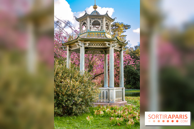 Le Parc de Bagatelle au printemps, cerisier, tulipes et jonquilles - photos