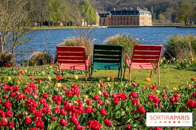 Les tulipes du Château de Dampierre, son jardin anglais et le jardin Le Nôtre