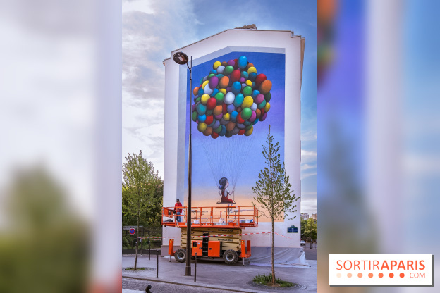 Seth et sa nouvelle fresque street-art XXL  Paris 13e - photos - A7200149