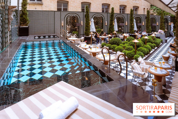 La terrasse jardin du Sax Hotel avec piscine - les photos