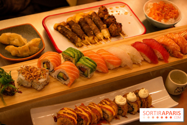 Sushi Mina : plateau de sushis, makis et brochettes