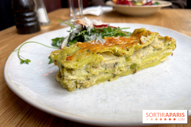 Chez Clo - Lasagnes artichaut, petit pois, ricotta