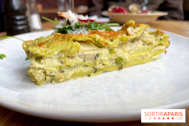Chez Clo - Lasagnes artichaut, petit pois, ricotta