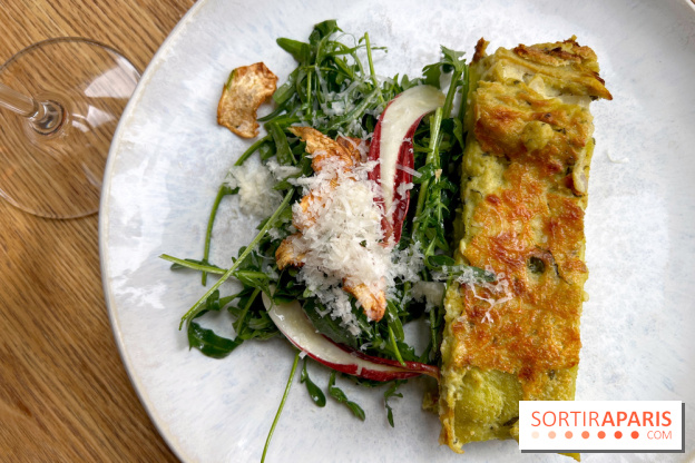 Chez Clo - Lasagnes artichaut, petit pois, ricotta