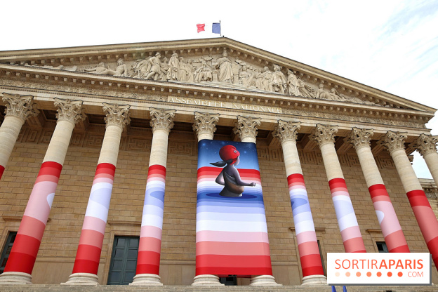 Seth habille la colonnade de l’Assemblée nationale - nos photos