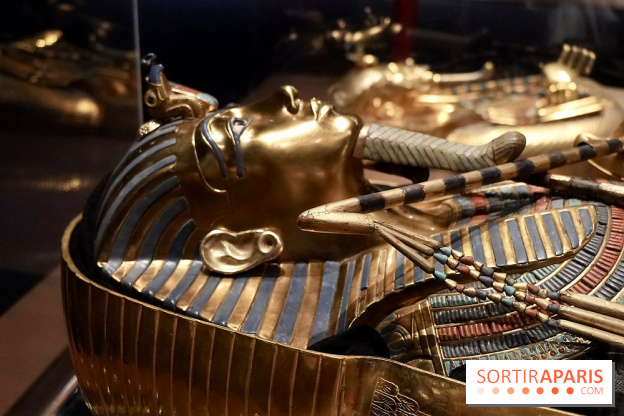 Détail du sarcophage de Toutânkhamon - Toutankhamon : son tombeau et ses trésors