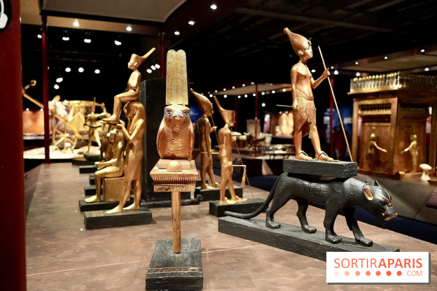 Statues protectrices et gardien noir de Toutânkhamon - Toutankhamon : son tombeau et ses trésors