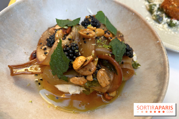 Niní Restaurant - Aubergine marinée, mûres, labneh