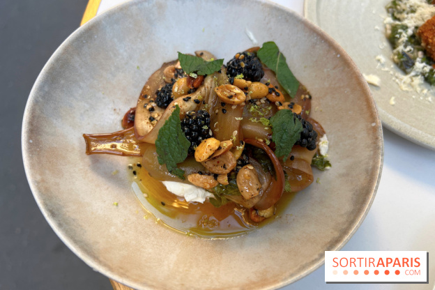 Niní Restaurant - Aubergine marinée, mûres, labneh