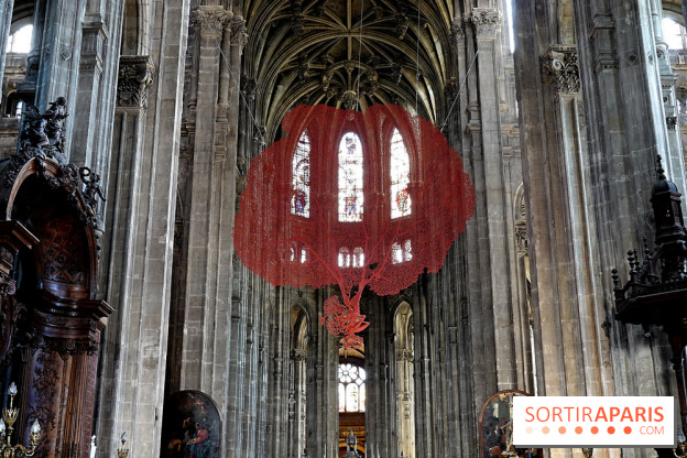Lydie Arickx : nos photos de son installation à l'église Saint-Eustache
