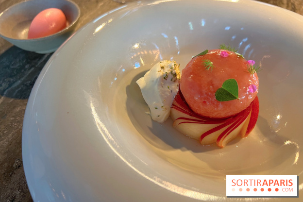 Eskal - Dessert pêche sorbet piment