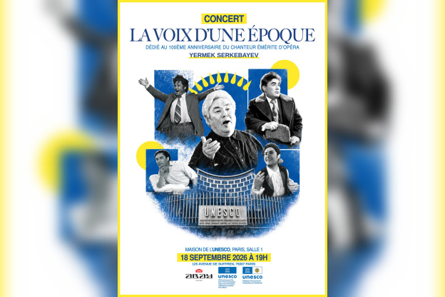 Concert « LA VOIX D'UNE ÉPOQUE » 100 ANS DE YERMEK SERKEBAYEV à la Maison de l'UNESCO, Paris le 18 septembre à 19 h 00