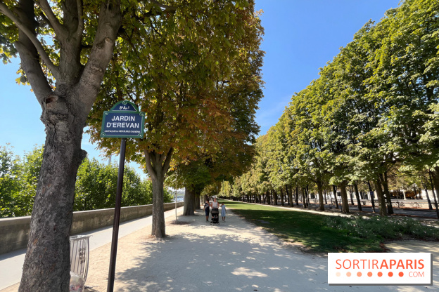 Le Jardin d’Erevan, un coin tranquille le long des quais de Seine