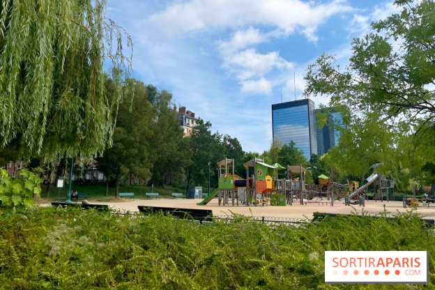 Le square Séverine, grand espace vert du 20e arrondissement