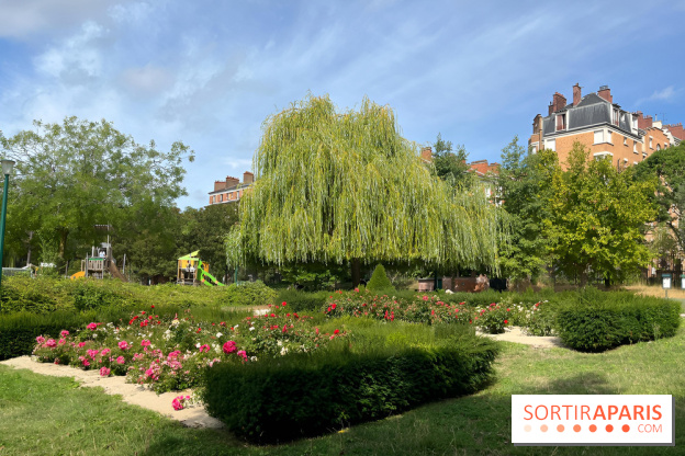 Le square Séverine, grand espace vert du 20e arrondissement