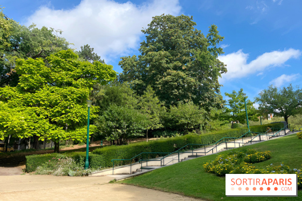 Le square Séverine, grand espace vert du 20e arrondissement