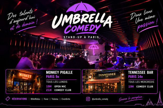 Umbrella Comedy : l’afterwork stand-up pas comme les autres, chaque lundi et mercredi à Paris