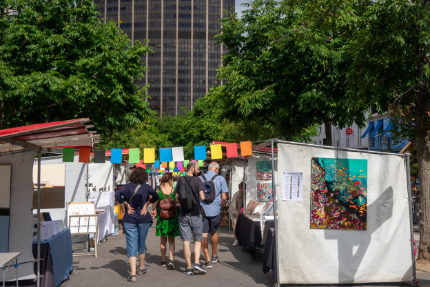 Le marché de la création Edgar Quinet, une galerie d'art gratuite et à ciel ouvert - TOUS LES DIMANCHES
