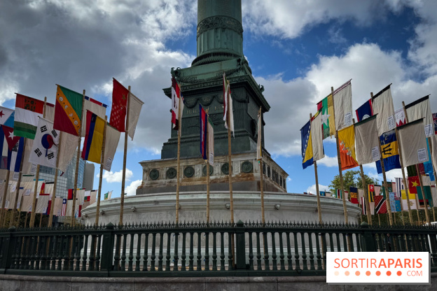 La Re-prise de la Bastille, 196 drapeaux recyclés autour de la Colonne de Juillet pour la Paris Design Week 2026