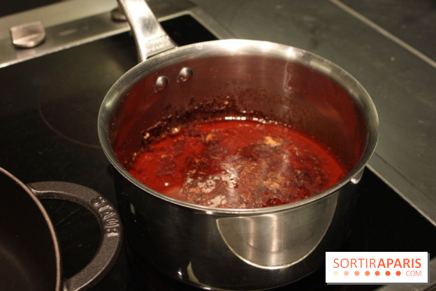 Cours de cuisine spécial Homard à l'Ecole Ducasse : la réduction